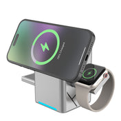 Rotating Rubik's Cube Three-In-One Magnetic Wireless Charger Is Suitable For Fast Charging 15W For Apple And Samsung Mobile Phones And Watches
