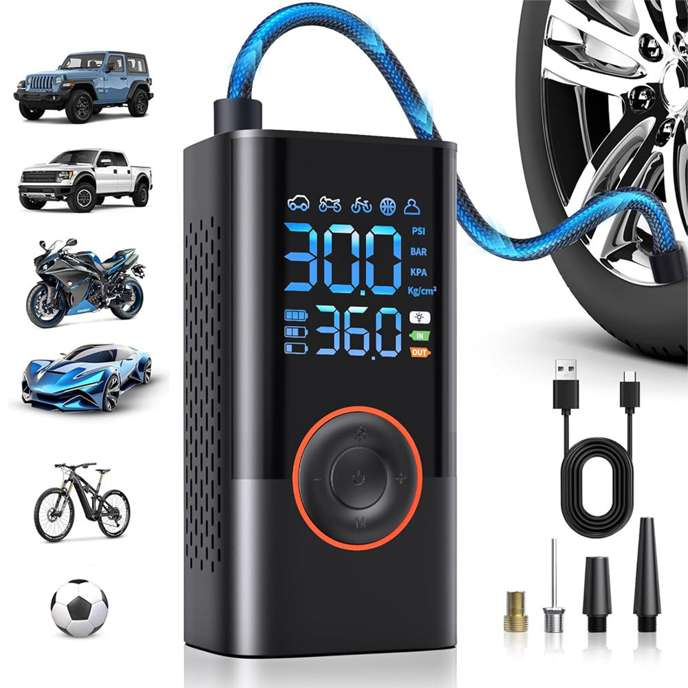 Mini Electric Bike Pump — Portable Handheld Tire Inflator