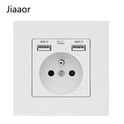 16A White French Standard Switch Socket Panel French Double With Usb+Type C European Socket Concealed Type 86 thumbnail 5