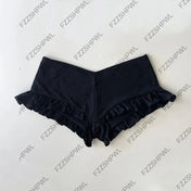 Y2K Style Striped Lace Hot Girl Shorts Women's Shorts