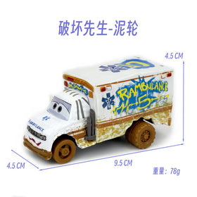 Cars: Mr. Incredible, Lightning Mcqueen, Mud Wheel, Blue Wheel, Avi Alloy Toy Car Collection