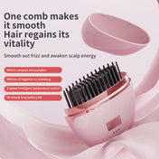 Wireless Negative Ion Hair Straightener Mini Rechargeable Hair Straightening Comb Portable Travel