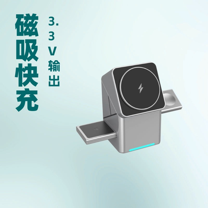 3-in-1 Magnetic Wireless Charger — Rotating Fast Charging Stand