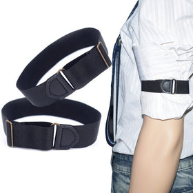 Adult Men's And Women's Shirt Sleeve Non-slip Strap Cuff 2.5cm Black White
