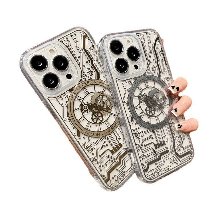 Trendy Laser Engraving Mechanical iPhone Case for iPhone 11, 11 pro, 12
