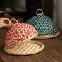 Rattan Woven Fruit Basket — Insect-Proof Table Cover
