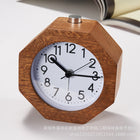 Solid Wood Pointer Small Alarm Clock Silent Meter Student Bedside Snooze Clock Luminous Retro Small Clock Wholesale Gift Fashion thumbnail 6