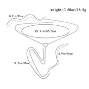New Full Rhinestone Love Shape Rhinestone Waist Chain Ladies Temperament Fashion Super Flash Crystal Body Chain