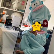 Couples Cartoon Fish Pajamas — Coral Fleece Loungewear
