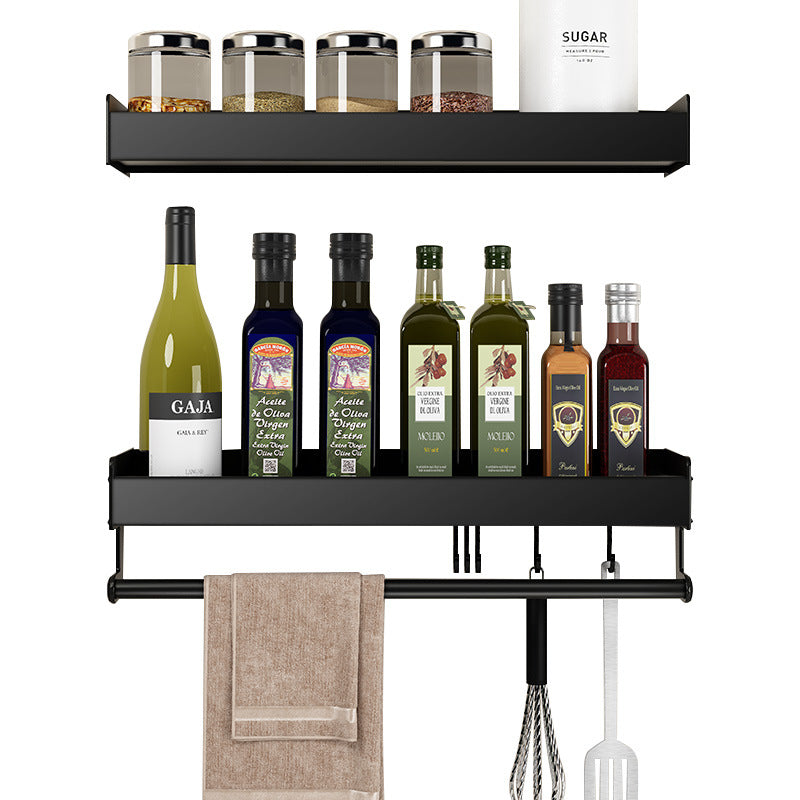 Kitchen Storage Rack Free Perforated Kitchen Racks Wall-mounted Spice Rack Storage Rack Knife Holder Chopstick Tube Rack