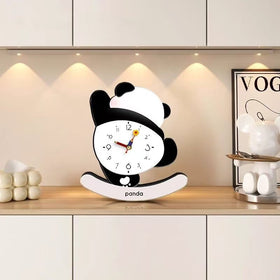 2025 New Flower Creative Clock Ornaments Tumbler Desktop Household Mute Clock Cream Style Table Set Mickey