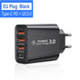 Multi-Port Travel Charger — USB & USB-C PD Adapter