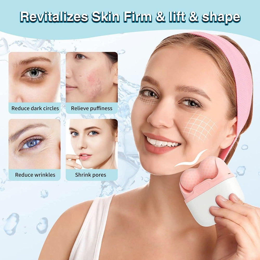 Dual-Head Ice Roller — Facial Cooling Massage Tool