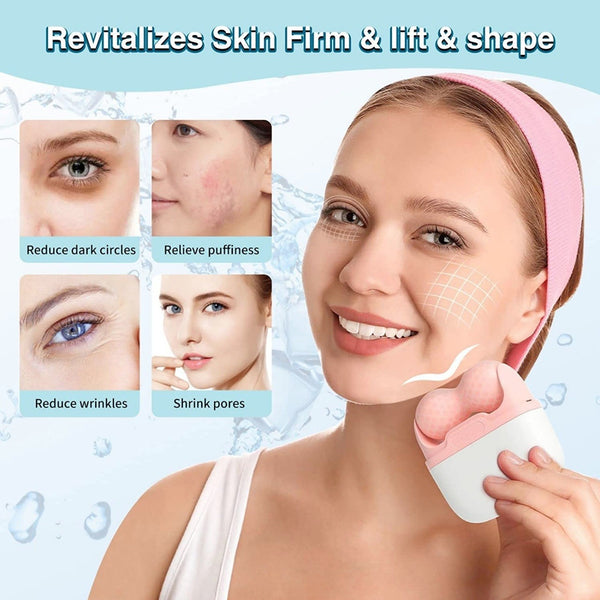 Dual-Head Ice Roller — Facial Cooling Massage Tool