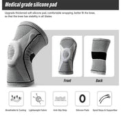 Sports Knee Pads, Silicone Anti-Slip Running, Basketball, Football, Volleyball, Cycling, Running Leg Pads, Anti-Collision Nylon Fitness Protective Gear