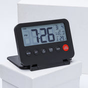 Ultra-Thin Flip Travel Alarm Clock — Multi-Function with Light