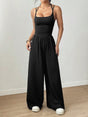 Women's Wide-Leg Jumpsuit — Casual Chest-Wrap Sling