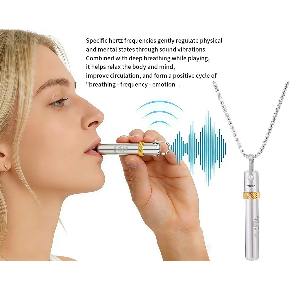 528Hz Sound Therapy Necklace — Meditation Anxiety Relief Pendant
