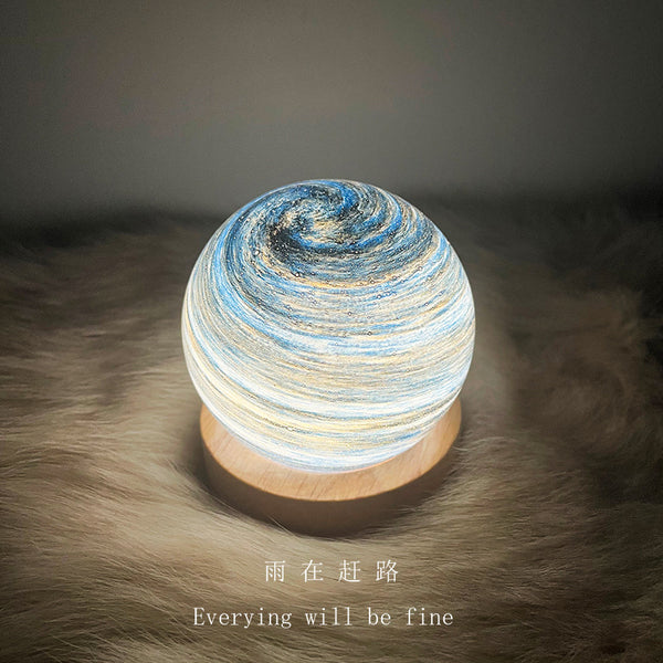 Planet & Moon Night Light — Starry Sky Ambient Lamp