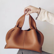 Polene Cloud Bag, Genuine Leather, Niche Crossbody Dumpling Bag, Versatile Handbag, Shoulder Bag