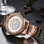 Gradient Roman Numeral Watch — Rhinestone Steel Band Quartz