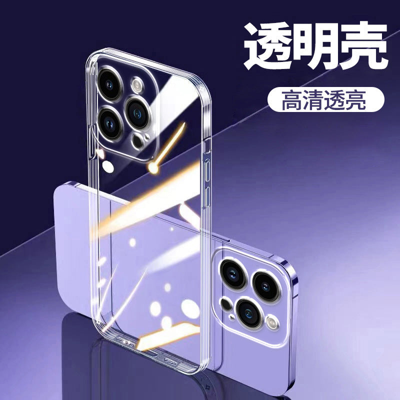 For Apple 15 Mobile Phone Case IPhone14plus Transparent 13promax Silicone 12mini Protection 16 Sets Xr