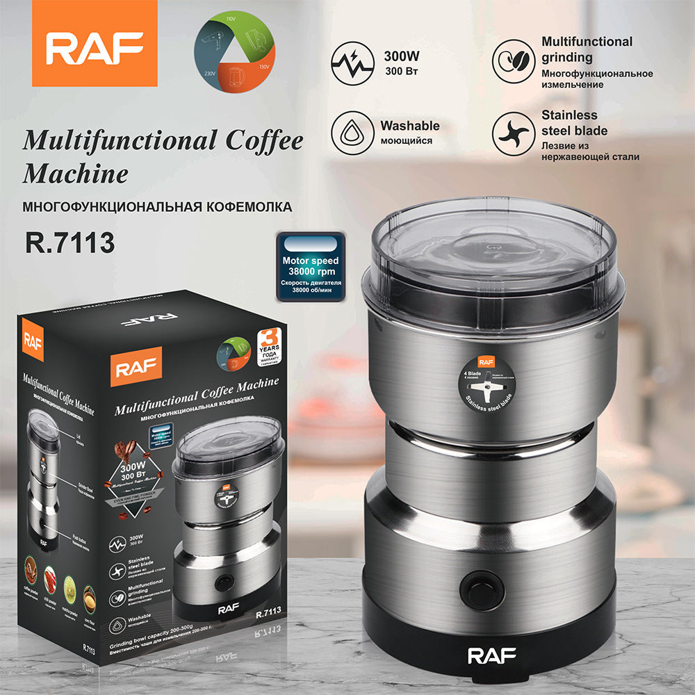 Electric Coffee Grinder — Portable Stainless Steel Dry Grinder