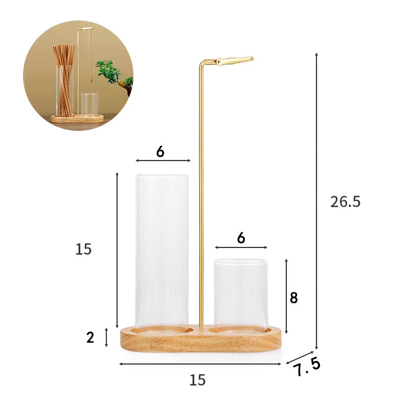 Glass Backflow Incense Burner — Desktop Ornament