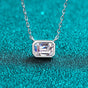 Sugar Cube Moissanite Necklace — S925 Sterling Silver Chain