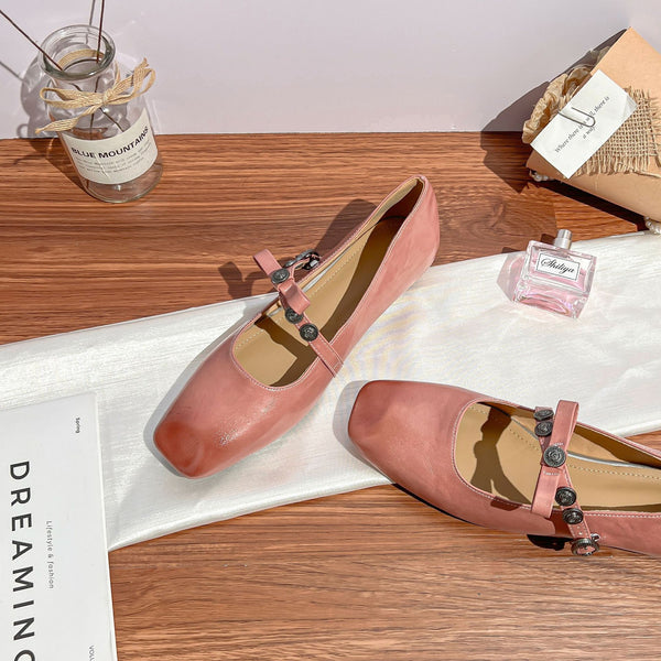 Women's Vintage Mary Jane Shoes — Single Strap Flats