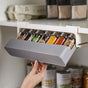 Hanging Condiment Rack — Punch-Free Kitchen Spice Organizer