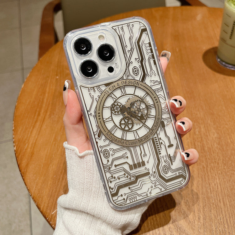 Trendy Laser Engraving Mechanical iPhone Case for iPhone 11, 11 pro, 12