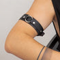 Leather Wrap Bracelet — Metal Ring Wristband Accessory