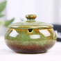 Ceramic Ashtray with Lid — Windproof Large Capacity