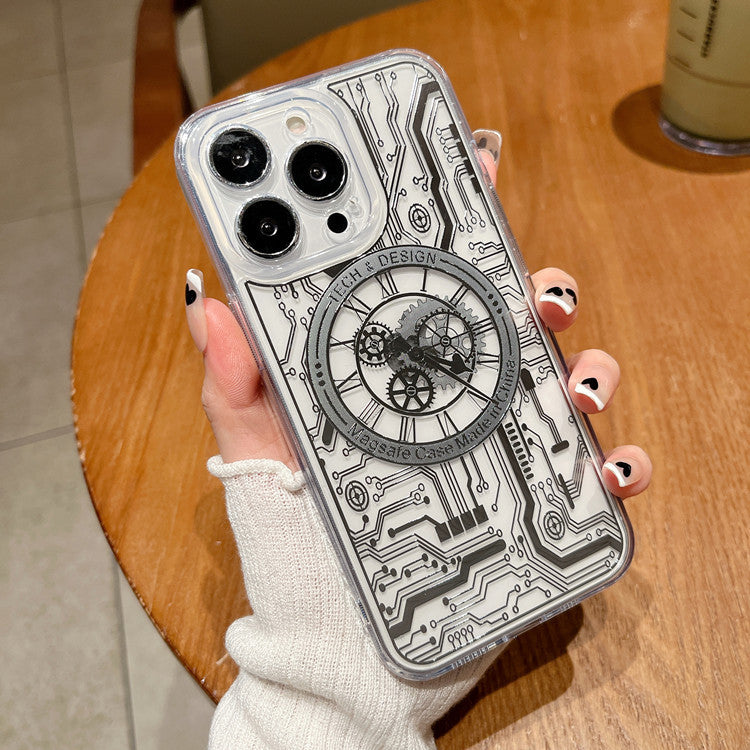 Trendy Laser Engraving Mechanical iPhone Case for iPhone 11, 11 pro, 12