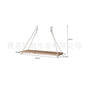 Solid Wood Wall Shelf — Single-Line Bookshelf