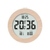 Nordic Solid Wood Alarm Clock — Multi-Function LCD Clock