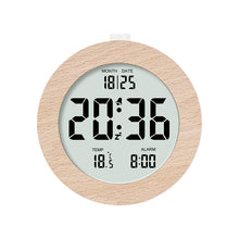 Nordic Solid Wood Alarm Clock — Multi-Function LCD Clock