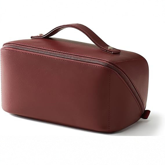 Travel Cosmetic Bag,Ladies Large Capacity Makeup Bag,Waterproof Portable Pouch Flat Cosmetic Bag