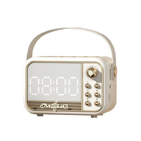 Creative Display Bluetooth Speaker Wireless Home Subwoofer Desktop USB Mini Clock Stereo