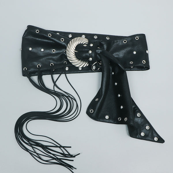 Women's Faux Leather Layered Waist Belt — Decorative Accessory
