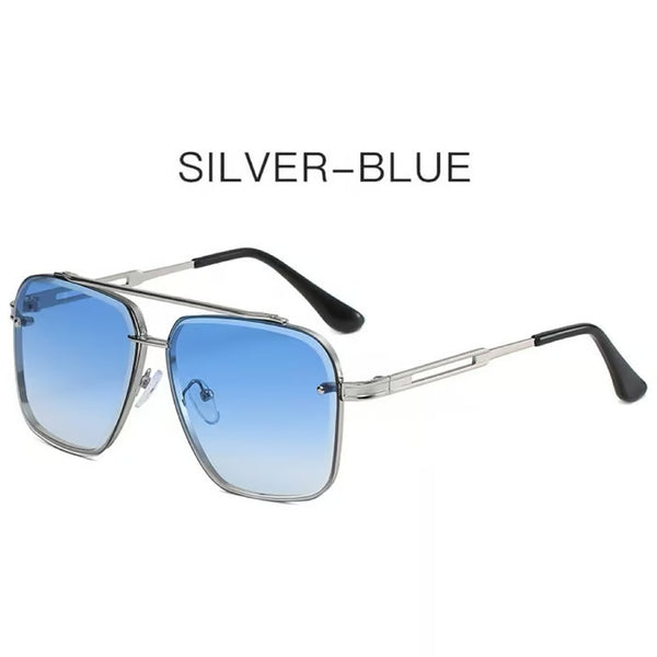 Square Metal Sunglasses — Double-Bridge Street Style Shades