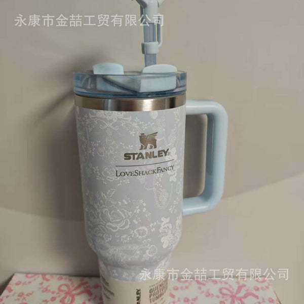 Stainless Steel Thermos Cup with Straw — Portable Travel Tumbler
