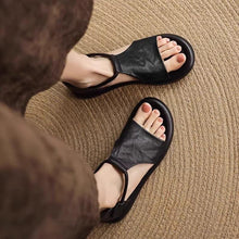 Women's Thick-Sole Roman Sandals — Open-Toe Summer Flats