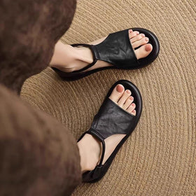 Women's Thick-Sole Roman Sandals — Open-Toe Summer Flats