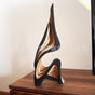 Wooden Curved Art Sculpture — Decorative Home Ornament