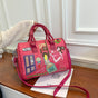 Women's Embroidered Boston Bag — Large-Capacity Crossbody Handbag